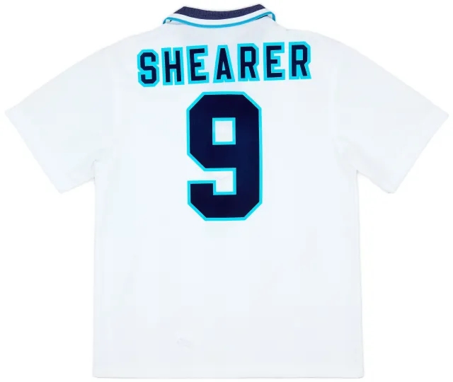 Umbro 1995-97 England Home Shirt Shearer #9 - 9/10 - (L)