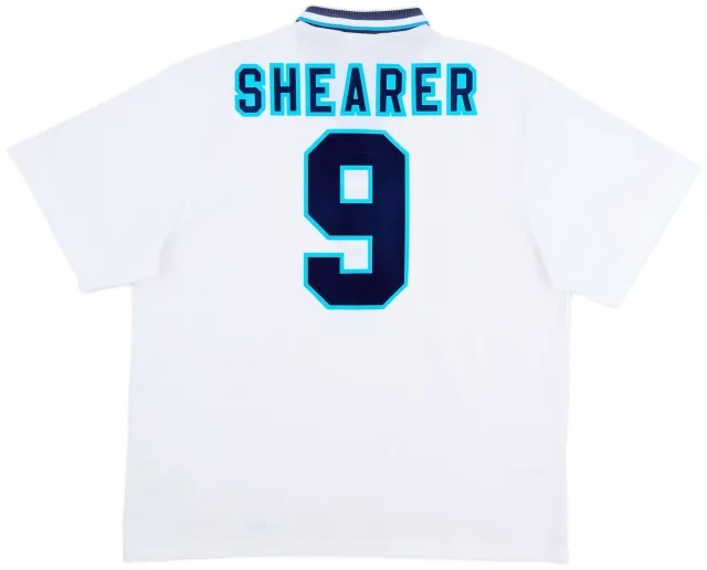 Umbro 1995-97 England Home Shirt Shearer #9 - 8/10 - (XXL)