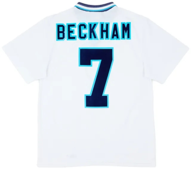 Umbro 1995-97 England Home Shirt Beckham #7 - 8/10 - (M)