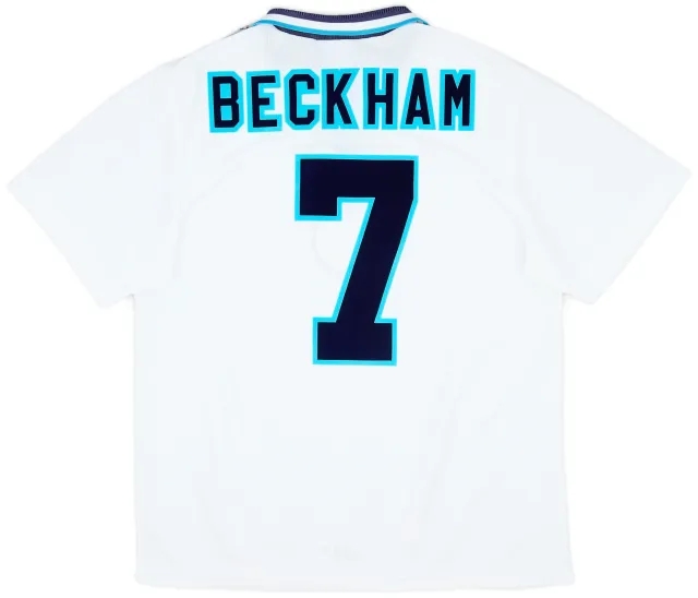 Umbro 1995-97 England Home Shirt Beckham #7 - 8/10 - (L)