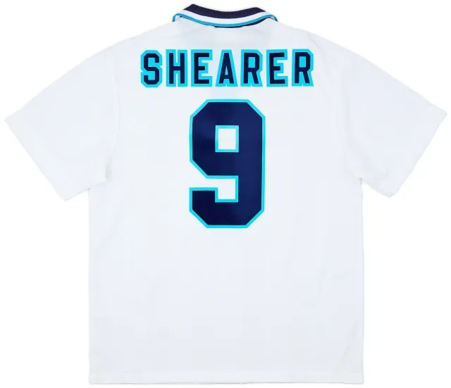 Umbro 1995-97 England Home Shirt Shearer #9 - 9/10 - (L)