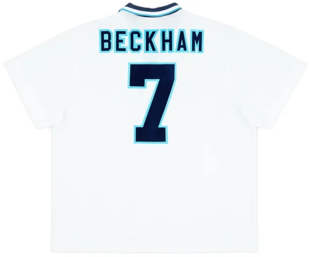 Umbro 1995-97 England Home Shirt Beckham #7 - 9/10 - (XL)