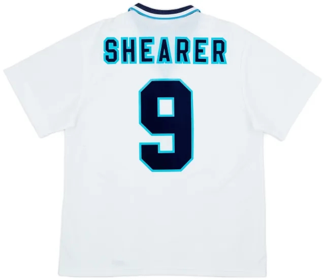 Umbro 1995-97 England Home Shirt Shearer #9 - 8/10 - (L)
