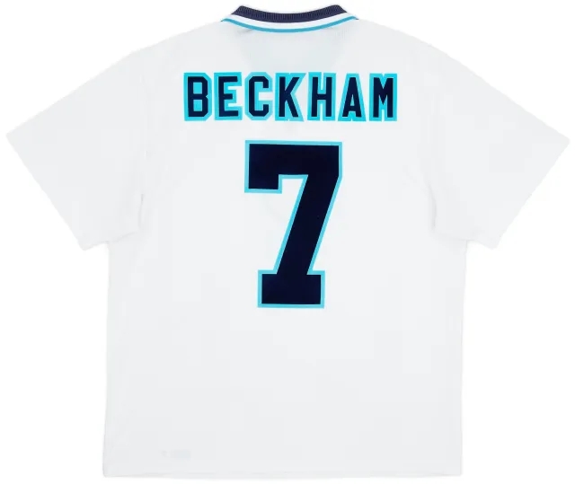Umbro 1995-97 England Home Shirt Beckham #7 - 7/10 - (L)
