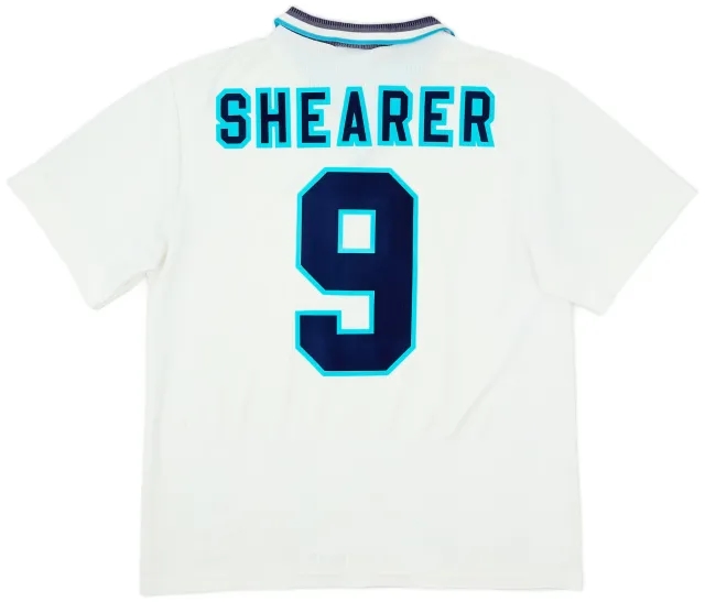 Umbro 1995-97 England Home Shirt Shearer #9 - 7/10 - (L)