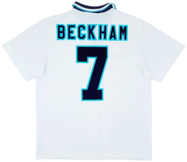 Umbro 1995-97 England Home Shirt Beckham #7 - 8/10 - (L)