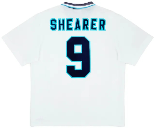 Umbro 1995-97 England Home Shirt Shearer #9 - 7/10 - (XL)