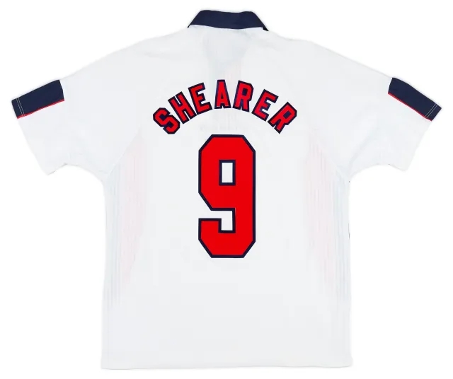 Umbro 1997-99 England Home Shirt Shearer #9 - 6/10 - (L)