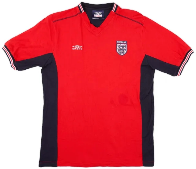 2000-02 England Umbro Cotton Tee - 7/10 - (M)