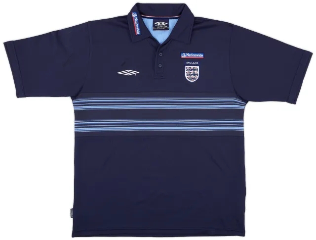 2000-01 England Umbro Polo Shirt - 7/10 - (L)