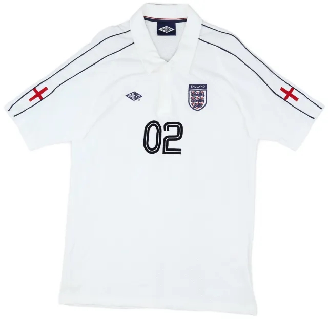 2002 England Umbro Retro Polo Shirt - 9/10 - (XXL)