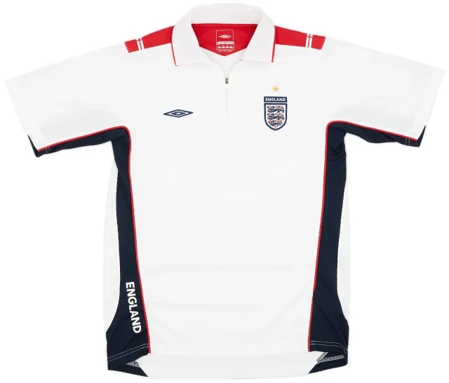 2004-05 England Umbro 1/4 Zip Polo Shirt - 9/10 - (M)
