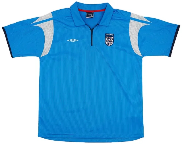 2004-06 England Umbro 1/4 Zip Polo Shirt - 8/10 - (L)