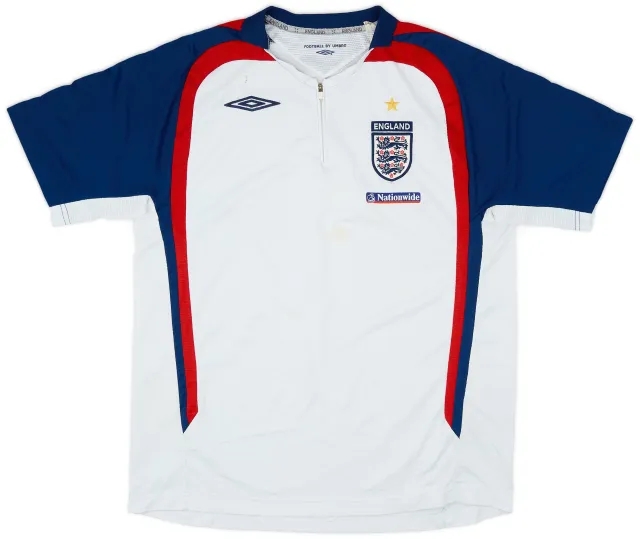 2004-06 England Umbro 1/4 Zip Polo Shirt - 6/10 - (M)
