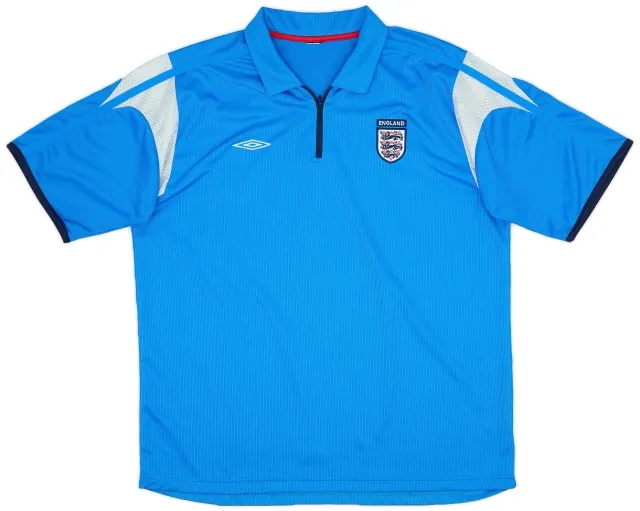 2004-06 England Umbro 1/4 Zip Polo Shirt - 8/10 - (XL)