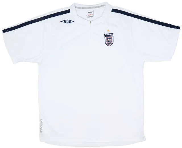2004-05 England Umbro 1/4 Zip Training Shirt - 9/10 - (XL)