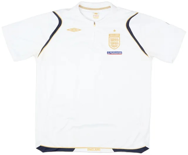 2006-07 England Umbro 1/4 Zip Training Shirt - 9/10 - (XL)
