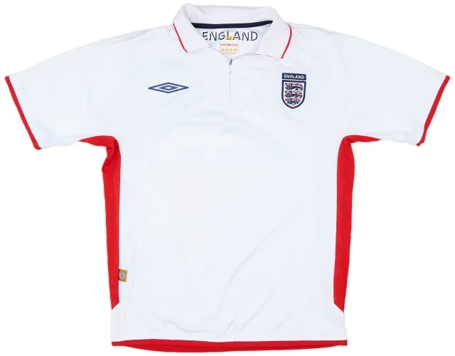 2007-09 England Umbro 1/4 Zip Polo Shirt - 5/10 - (S)