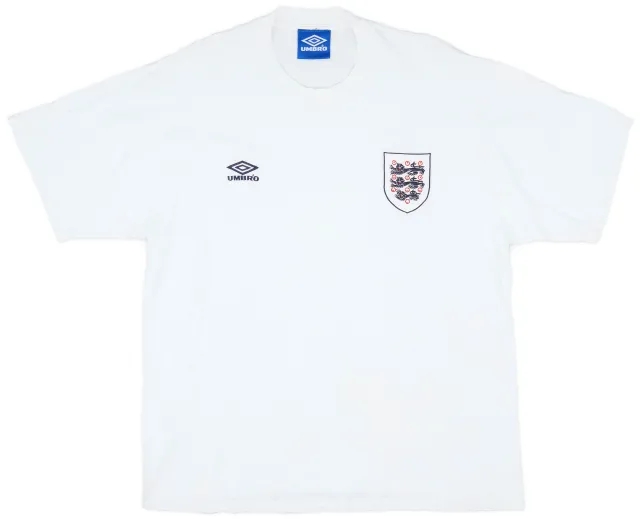 1990s England Umbro Cotton Tee - 8/10 - (L)