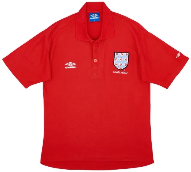 1995-97 England Umbro Polo Shirt - 9/10 - (L)