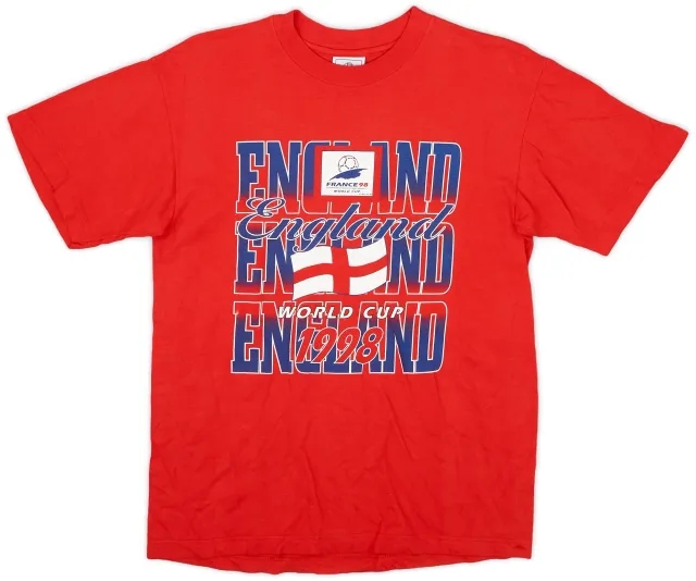 T-Shirts 1998 England 'World Cup' Leisure Shirt - 8/10 - (M)