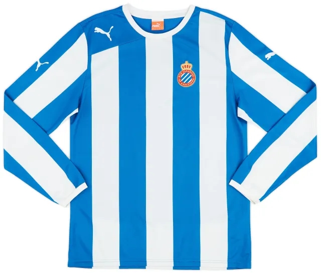 Puma 2014-15 Espanyol Home L/S Shirt - 9/10 - (L)