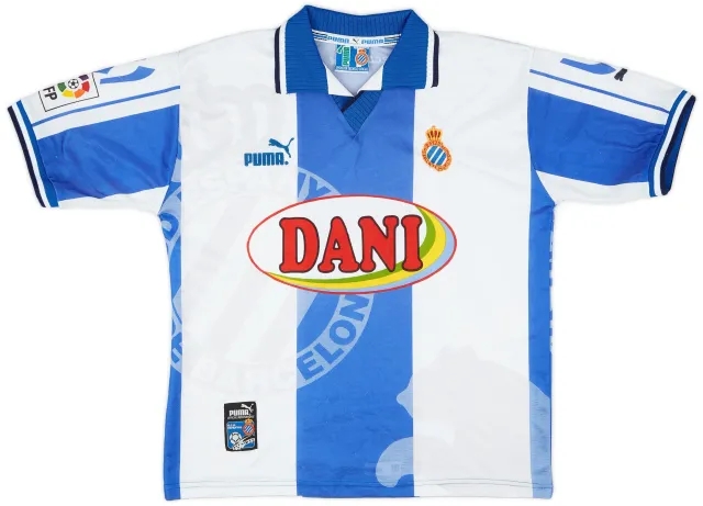 Puma 1997-98 Espanyol Home Shirt - 9/10 - (L)