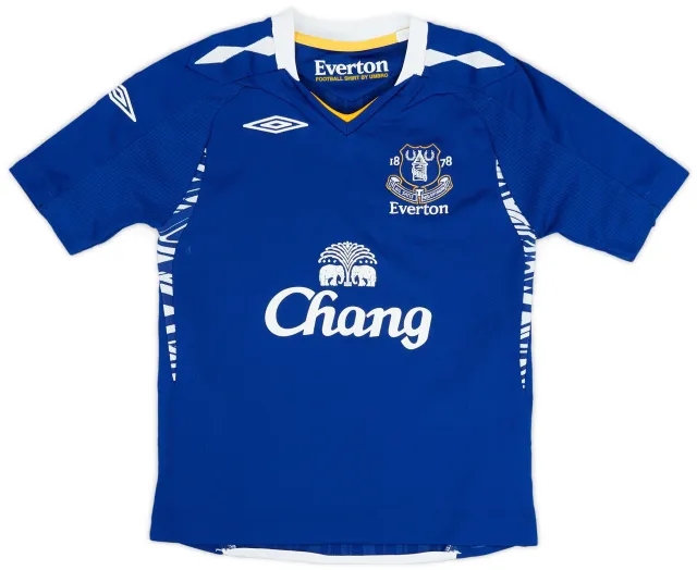 Umbro 2007-08 Everton Home Shirt - 9/10 - (S.Boys)