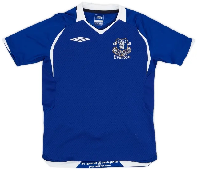 Umbro 2008-09 Everton Home Shirt - 9/10 - (S.Boys)