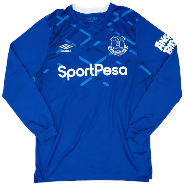 Umbro 2019-20 Everton Home L/S Shirt - 7/10 - (M)