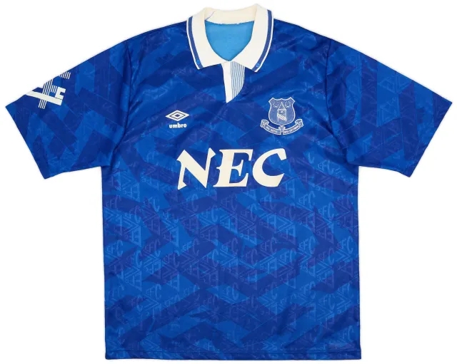 Umbro 1991-93 Everton Home Shirt - 6/10 - (L)