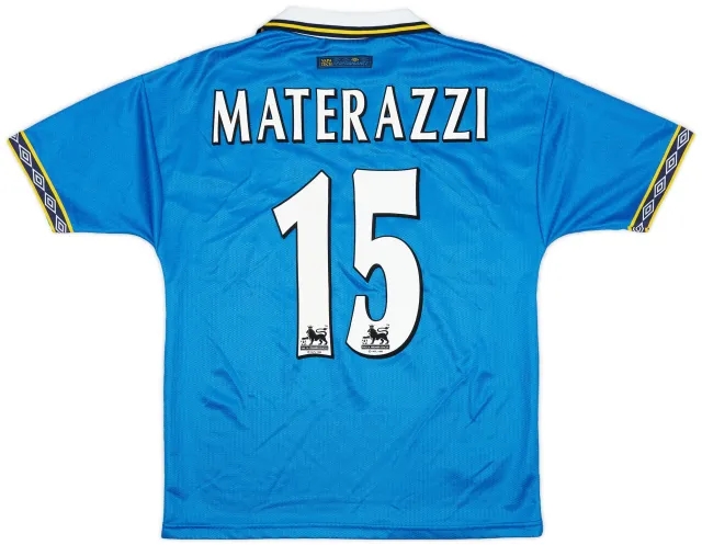 Umbro 1997-99 Everton Home Shirt Materazzi #15 - 8/10 - (Y)