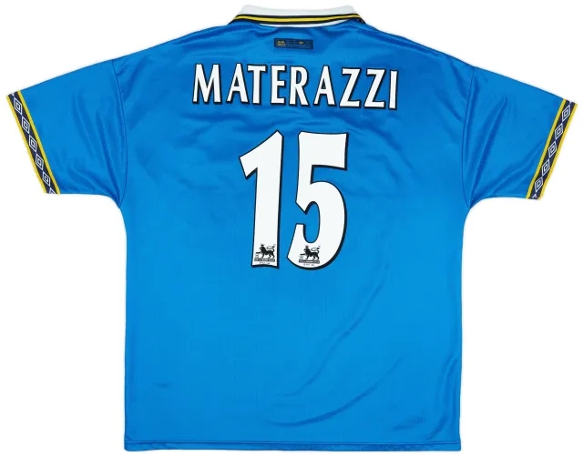 Umbro 1997-99 Everton Home Shirt Materazzi #15 - 8/10 - (XXL)