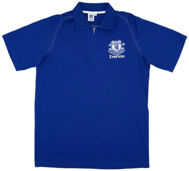 Polo Shirts 2013-14 Everton 1/4 Zip Polo Shirt - 8/10 - (L)