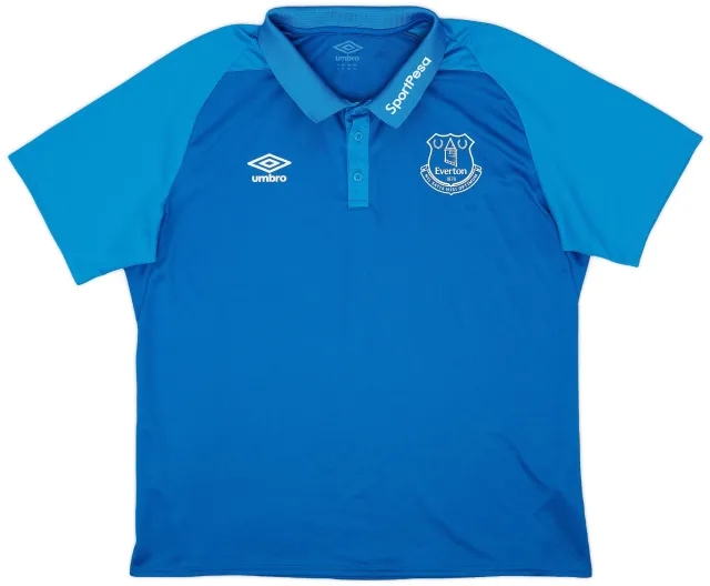 2017-18 Everton Umbro Polo Shirt - 9/10 - (XL)