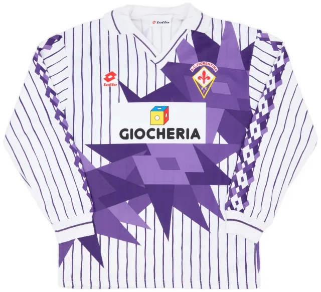 Lotto 1991-92 Fiorentina Away L/S Shirt - 8/10 - (L)
