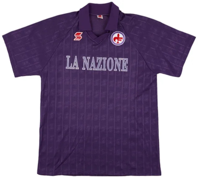 Ennerre 1989-90 Fiorentina Home Shirt - 5/10 - (XL)