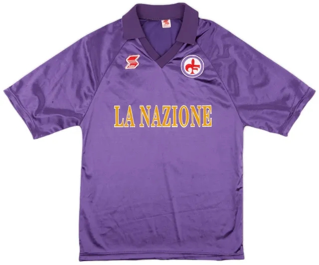 Ennerre 1989-90 Fiorentina Home Shirt - 6/10 - (M)