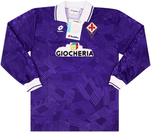 Lotto 1991-92 Fiorentina Home L/S Shirt #2 L