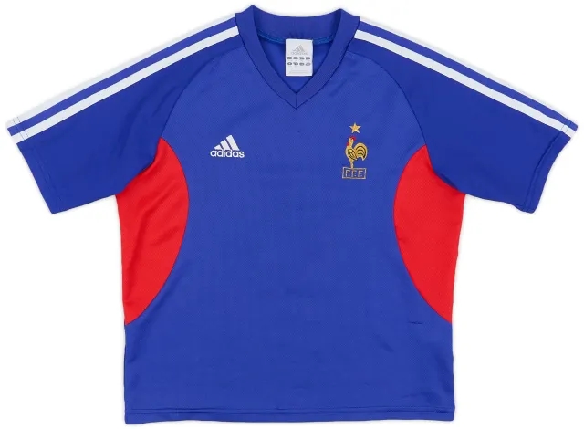 adidas France Boys SS Home Shirt 2002