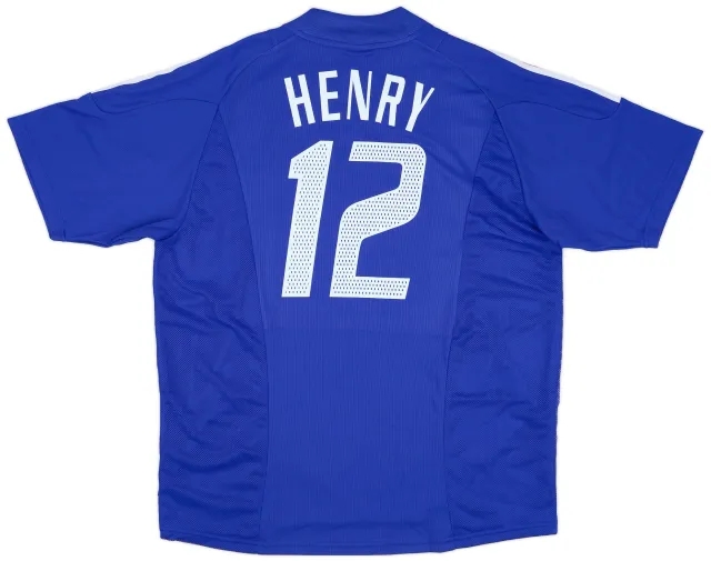 adidas 2002-04 France Home Shirt Henry #12 (XL)