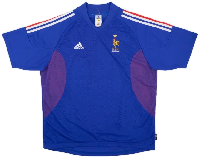 adidas 2002-04 France Home Shirt #9 - 9/10 - (XL)