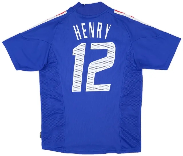 adidas 2002-04 France Home Shirt Henry #12 - 5/10 - (S)