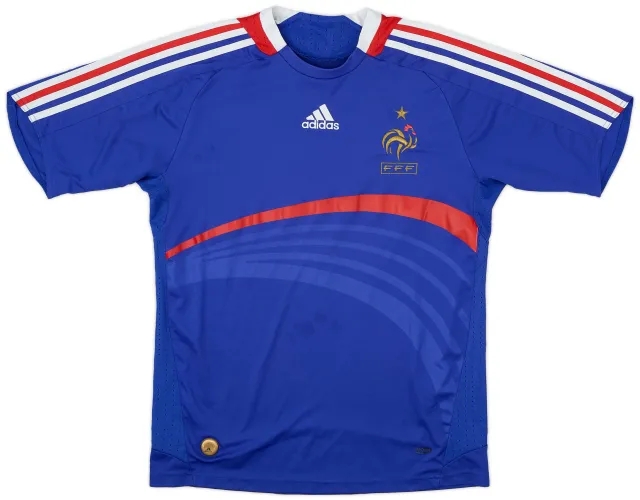 adidas France Boys SS Home Shirt 2007