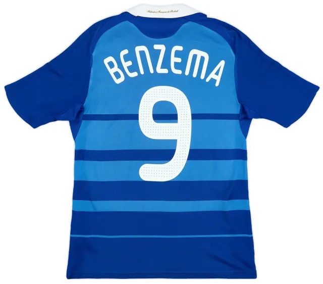 adidas 2008-09 France Home Shirt Benzema #9 - 9/10 - (S)