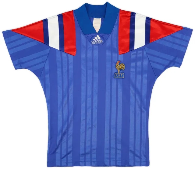 adidas France Mens SS Home Shirt 1992