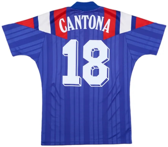 adidas 1992-94 France Home Shirt Cantona #18 - 7/10 - (S)