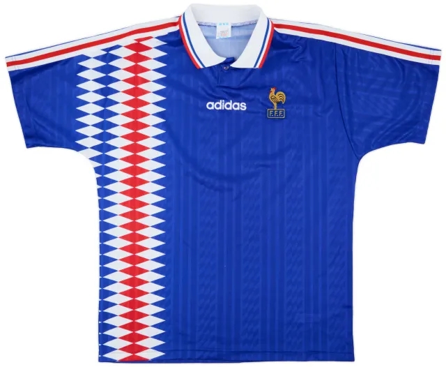 adidas 1994-96 France Home Shirt - 9/10 - (L/XL)