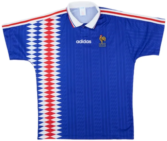 adidas 1994-96 France Home Shirt - 8/10 - (L)