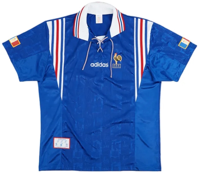 adidas 1996-98 France Home Shirt - 9/10 - (L)